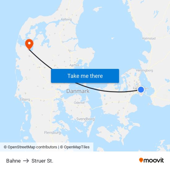 Norman Copenhagen to Struer St. map