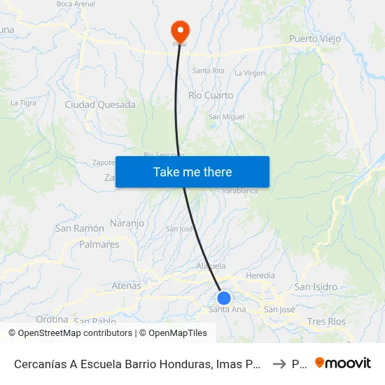 Cercanías A Escuela Barrio Honduras, Imas Pozos De Santa Ana to Pital map