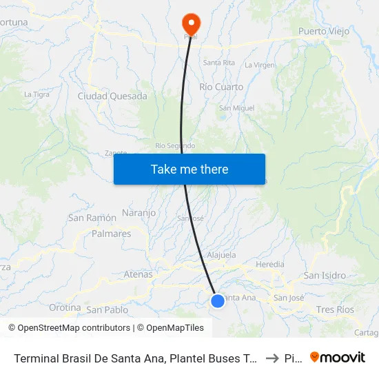 Terminal Brasil De Santa Ana, Plantel Buses Tapachula to Pital map