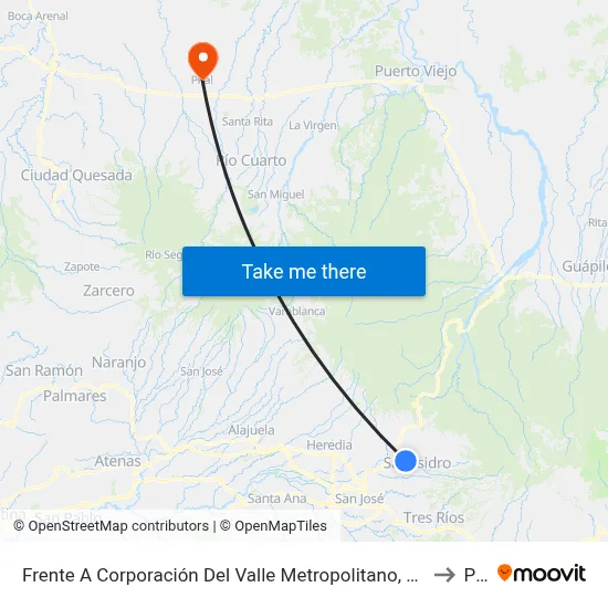 Frente A Corporación Del Valle Metropolitano, Urb. La Fabiola La Trinidad to Pital map