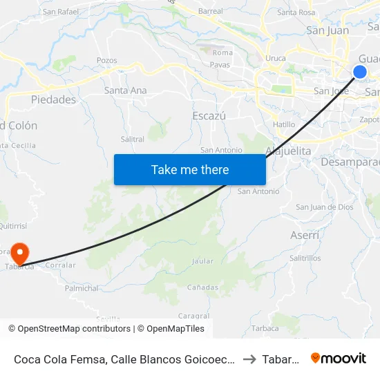 Coca Cola Femsa, Calle Blancos Goicoechea to Tabarcia map