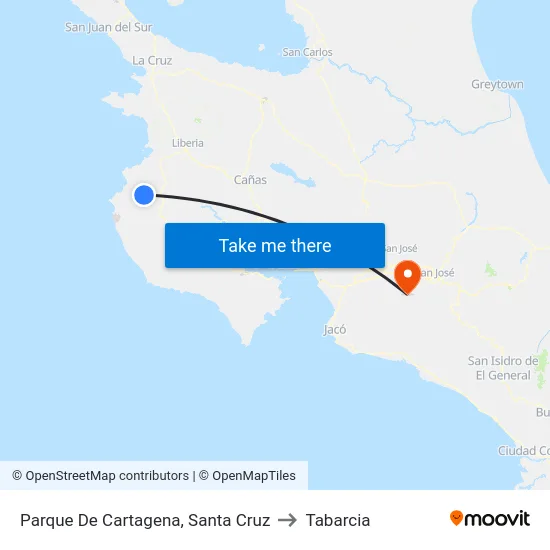 Parque De Cartagena, Santa Cruz to Tabarcia map