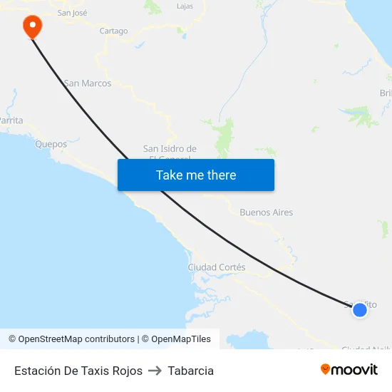 Estación De Taxis Rojos to Tabarcia map