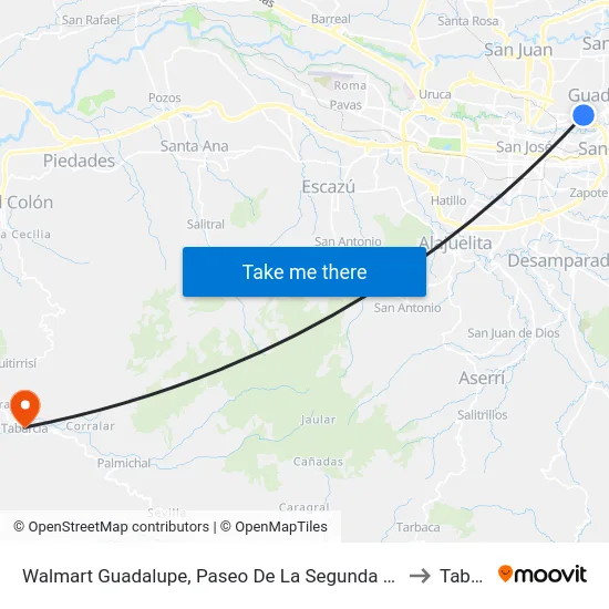 Walmart Guadalupe, Paseo De La Segunda República Goicoechea to Tabarcia map