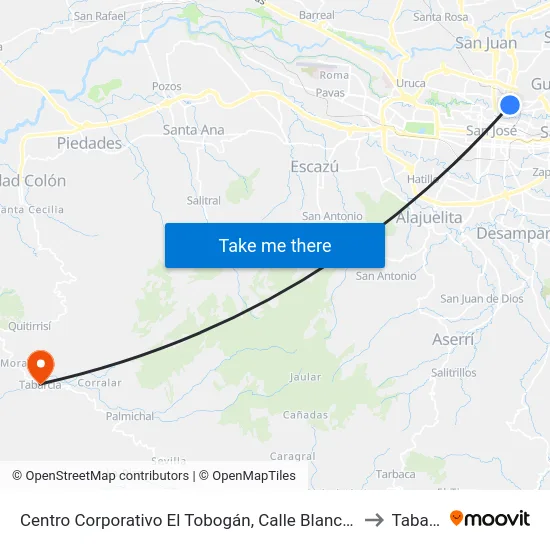 Centro Corporativo El Tobogán, Calle Blancos Goicoechea to Tabarcia map
