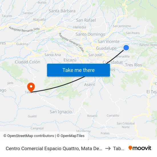 Centro Comercial Espacio Quattro, Mata De Plátano Goicoechea to Tabarcia map