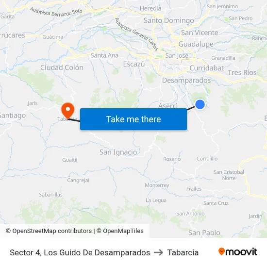 Sector 4, Los Guido De Desamparados to Tabarcia map