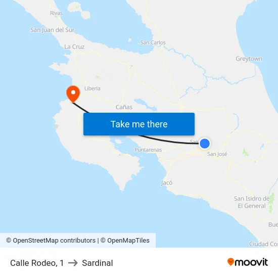 Calle Rodeo, 1 to Sardinal map