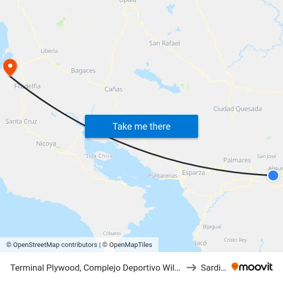 Terminal Plywood, Complejo Deportivo Wilmer López to Sardinal map