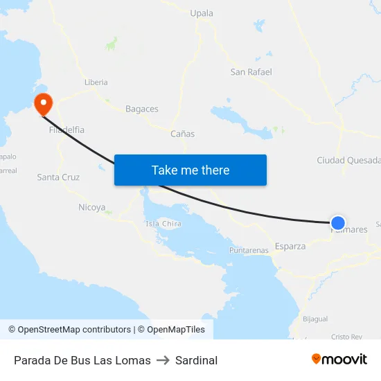 Parada De Bus Las Lomas to Sardinal map