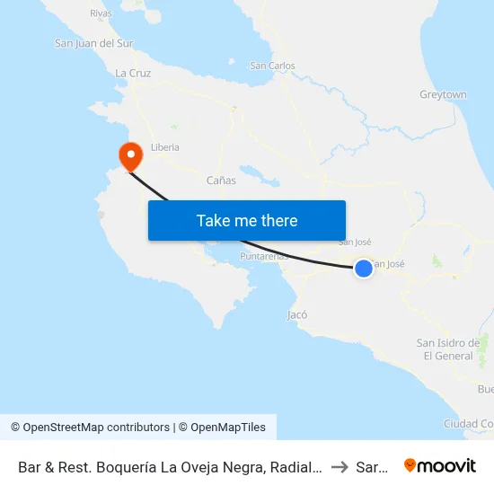 Bar & Rest. Boquería La Oveja Negra, Radial Colón Santa Ana to Sardinal map