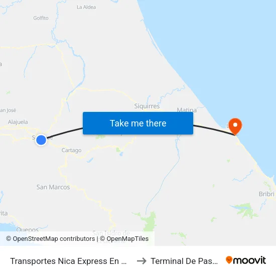 Transportes Nica Express En Managua to Terminal De Pasajeros map