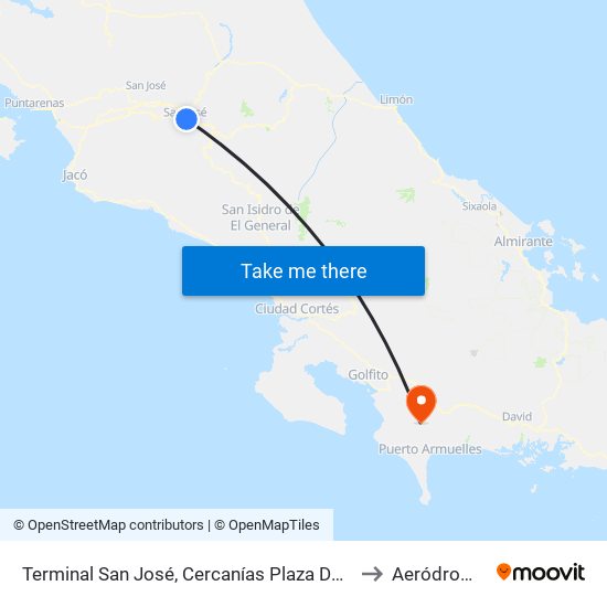Terminal San José, Cercanías Plaza De Las Garantías Sociales La Soledad to Aeródromo De Laurel map