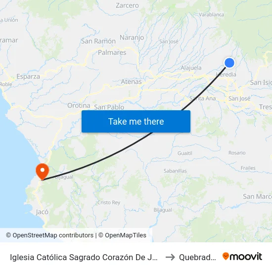 Iglesia Católica Sagrado Corazón De Jesús, Getsemaní De San Rafael to Quebrada Ganado map