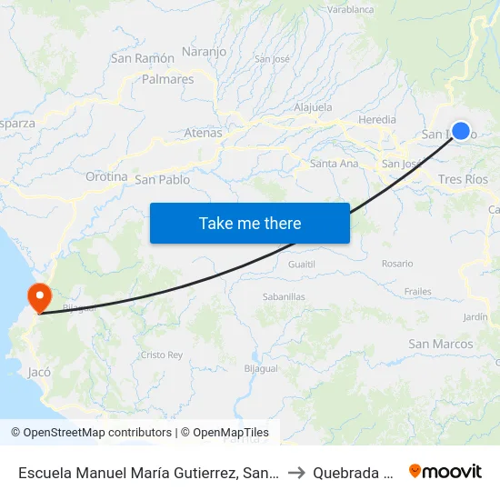 Escuela Manuel María Gutierrez, San Pedro Coronado to Quebrada Ganado map