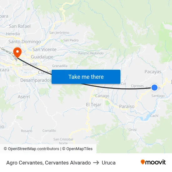 Agro Cervantes, Cervantes Alvarado to Uruca map