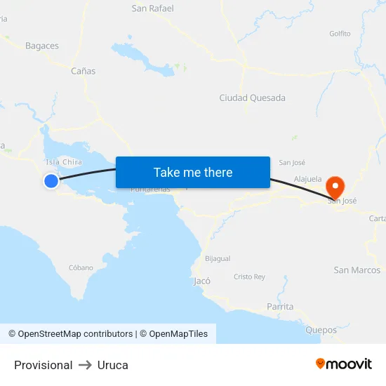 Provisional to Uruca map