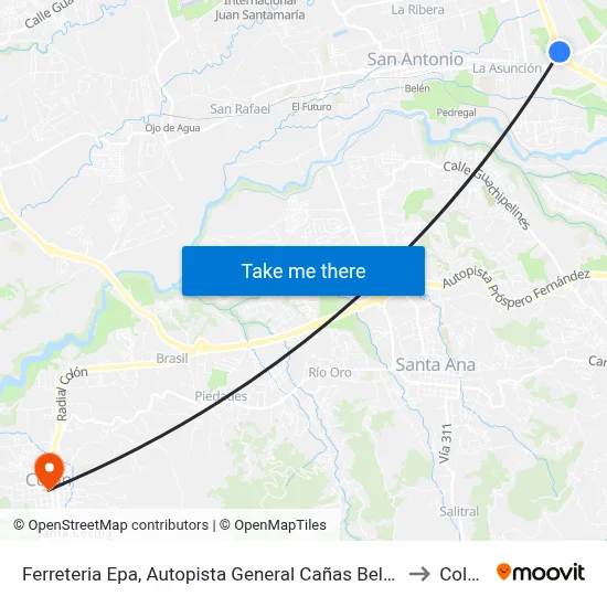 Ferreteria Epa, Autopista General Cañas Belén to Colón map