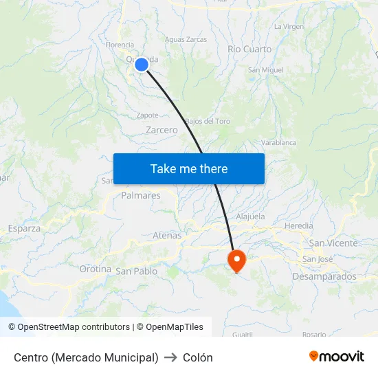 Centro (Mercado Municipal) to Colón map