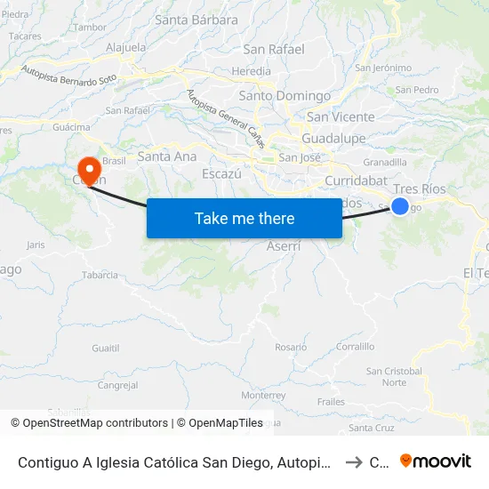 Contiguo A Iglesia Católica San Diego, Autopista Florencio Del Castillo La Unión to Colón map