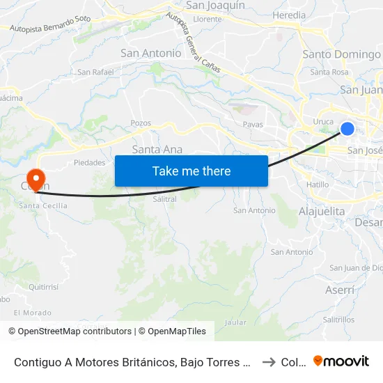 Contiguo A Motores Británicos, Bajo Torres San José to Colón map