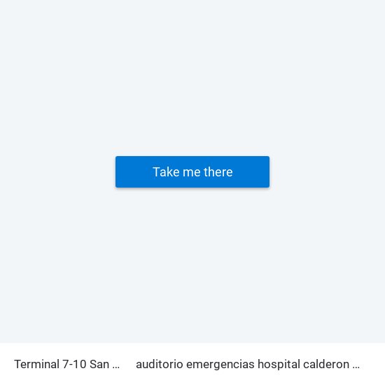 Terminal 7-10 San José to auditorio emergencias hospital calderon guardia map