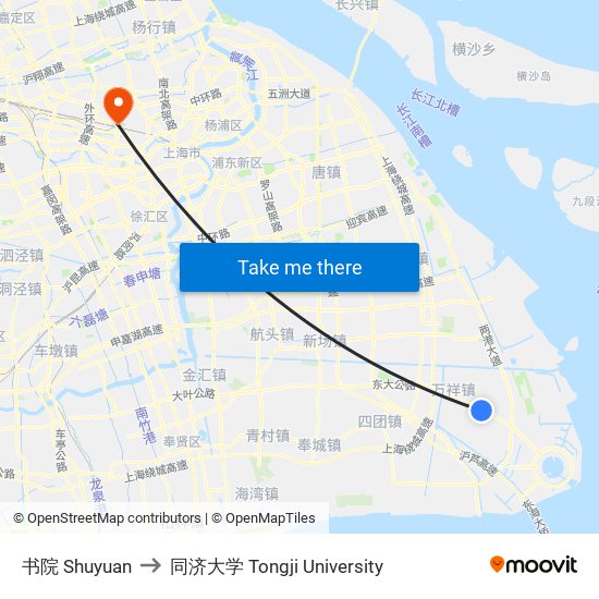 书院 Shuyuan to 同济大学 Tongji University map