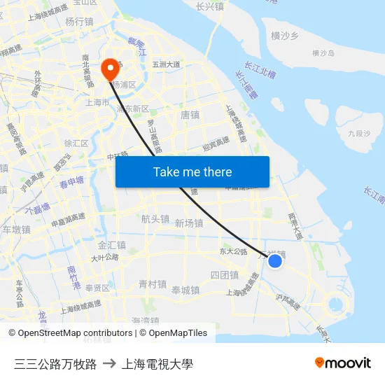 三三公路万牧路 to 上海電視大學 map