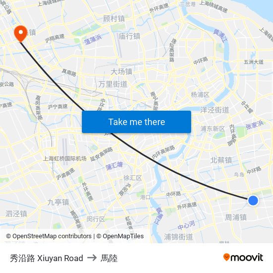 秀沿路 Xiuyan Road to 馬陸 map