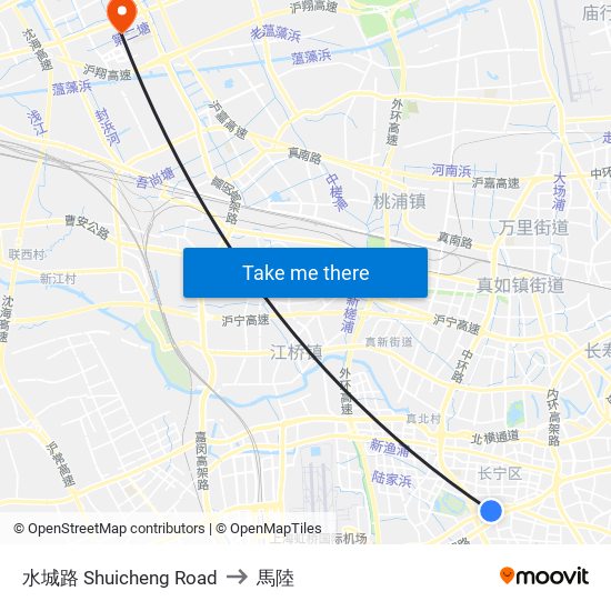 水城路 Shuicheng Road to 馬陸 map