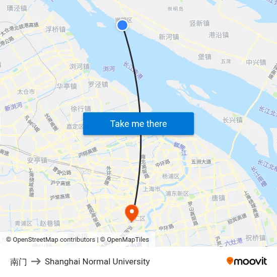 South Gate to Shanghai Normal University map