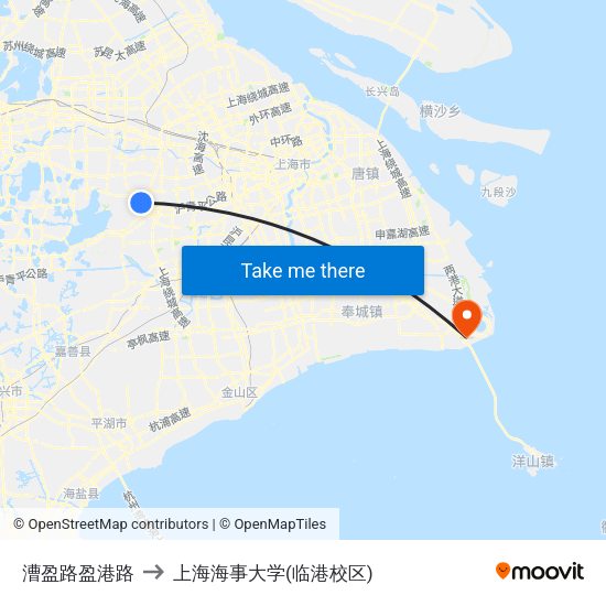 漕盈路盈港路 to 上海海事大学(临港校区) map