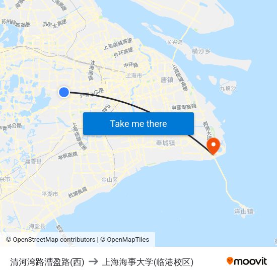 清河湾路漕盈路(西) to 上海海事大学(临港校区) map