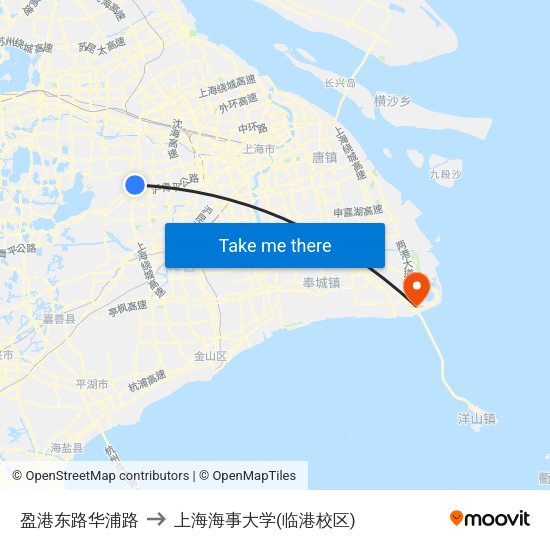 盈港东路华浦路 to 上海海事大学(临港校区) map
