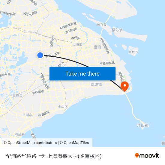 华浦路华科路 to 上海海事大学(临港校区) map
