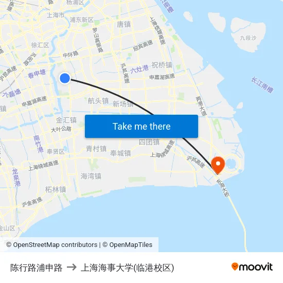 陈行路浦申路 to 上海海事大学(临港校区) map