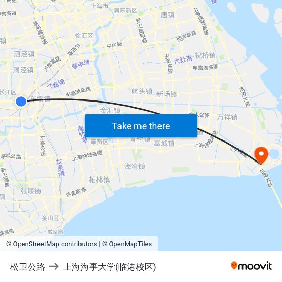 松卫公路 to 上海海事大学(临港校区) map