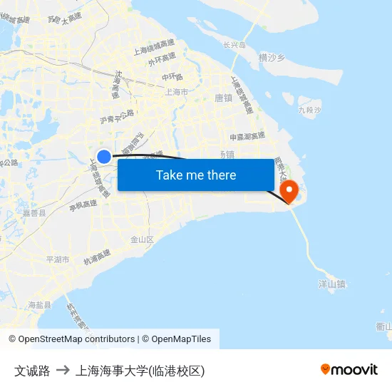 文诚路 to 上海海事大学(临港校区) map
