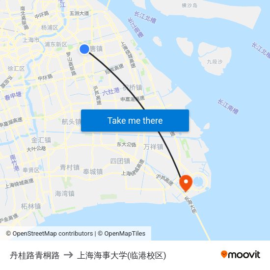 丹桂路青桐路 to 上海海事大学(临港校区) map