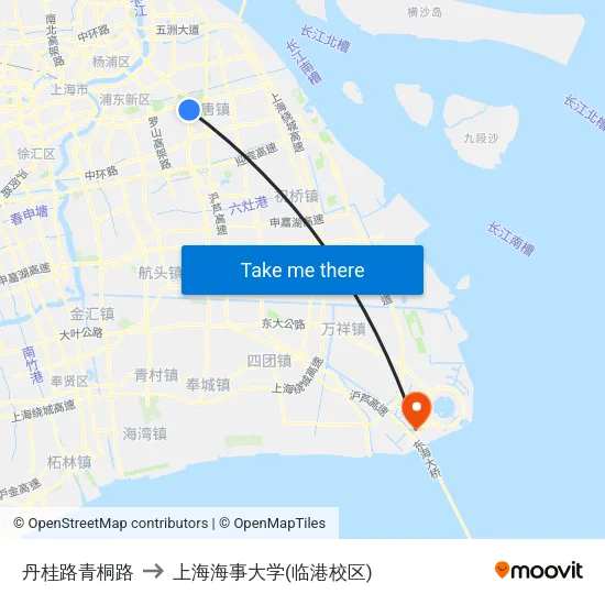 丹桂路青桐路 to 上海海事大学(临港校区) map
