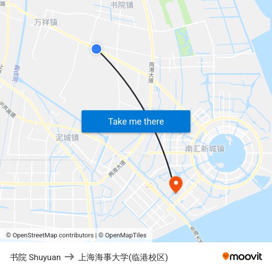 书院 Shuyuan to 上海海事大学(临港校区) map