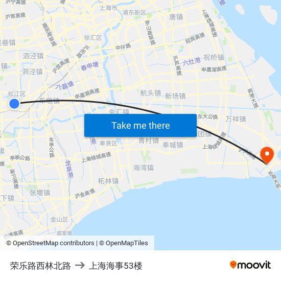 荣乐路西林北路 to 上海海事53楼 map