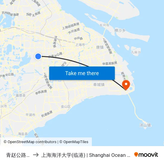 青赵公路盈朱路 to 上海海洋大学(临港) | Shanghai Ocean University(Lingang) map