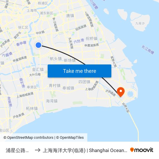 浦星公路陈行公路 to 上海海洋大学(临港) | Shanghai Ocean University(Lingang) map