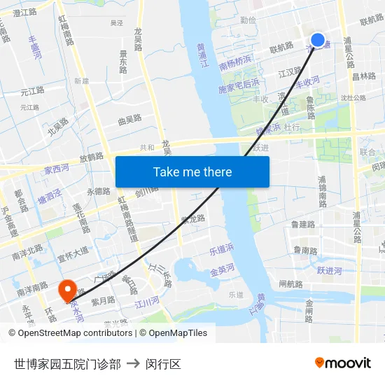 世博家园五院门诊部 to 闵行区 map