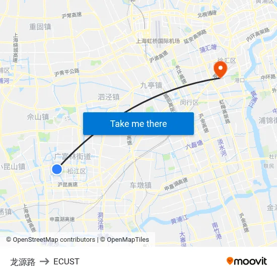 Longyuan Road to ECUST map