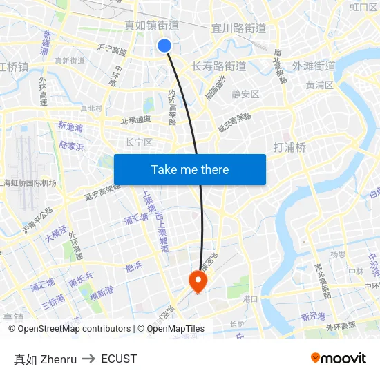 Zhenru to ECUST map
