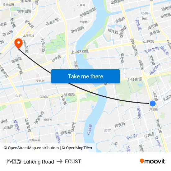 Luheng Road to ECUST map
