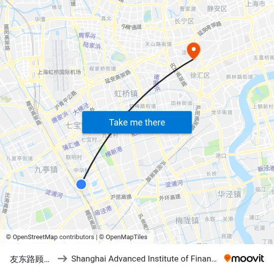 Youdong Road & Gudai Road to Shanghai Advanced Institute of Finance, SJTU map