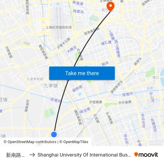 新南路明华路 to Shanghai University Of International Business And Economic map